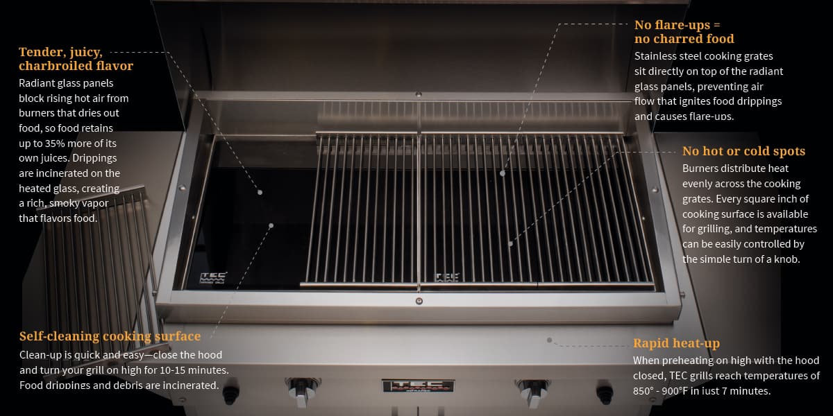 TEC Patio 2 FR Infrared Gas Grill 44inch Original Grills Outdoor