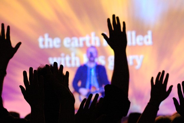 Hands raised in worship