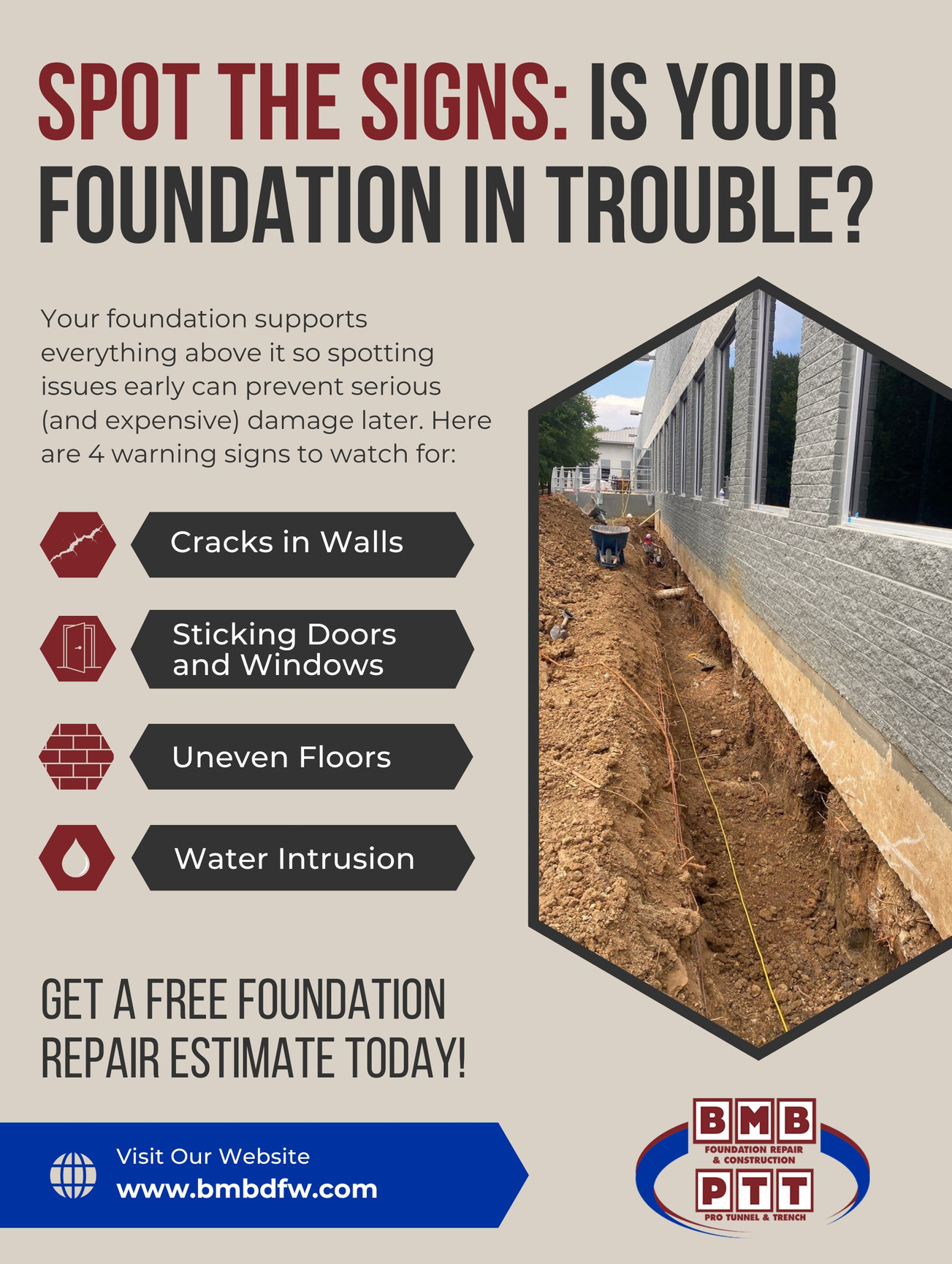 Foundation Repair Experts in North Texas | BMB Construction